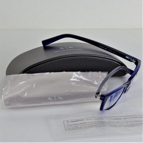 Armani Exchange Men AX3007 Blue Eyeglasses & Case - Picture 8 of 9
